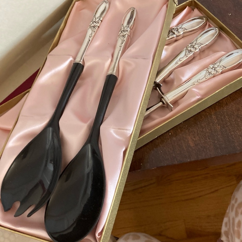 Vintage MCM Boxed Serving Set